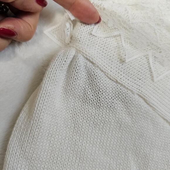 Gunne Sax SzM USA Made Lace n Knit Vintage top. Delicate. Designer. Romantic - Picture 15 of 16